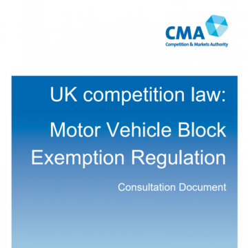 Consultation on Motor Vehicle Block Exemption Regulations